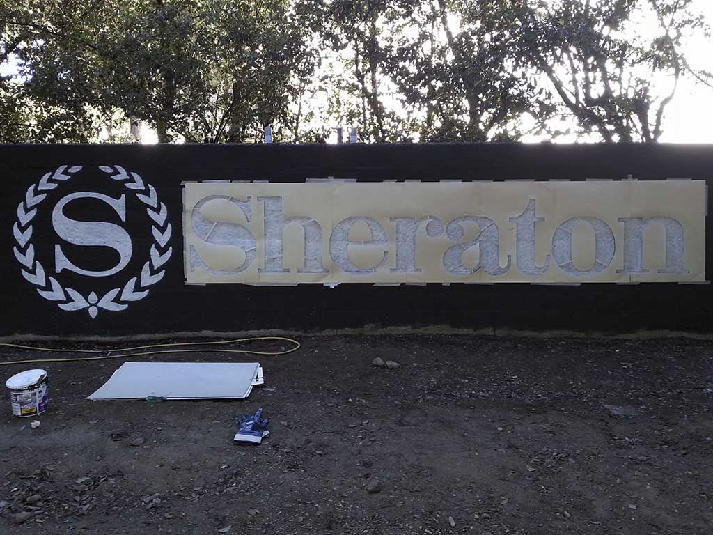 Sheraton, spray acrilico su muro, Roma